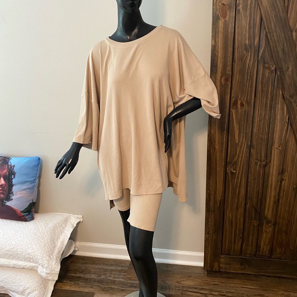 Karlie Tan Oversized Tunic Top